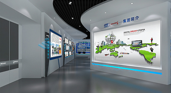 長城電子展廳設計效果圖